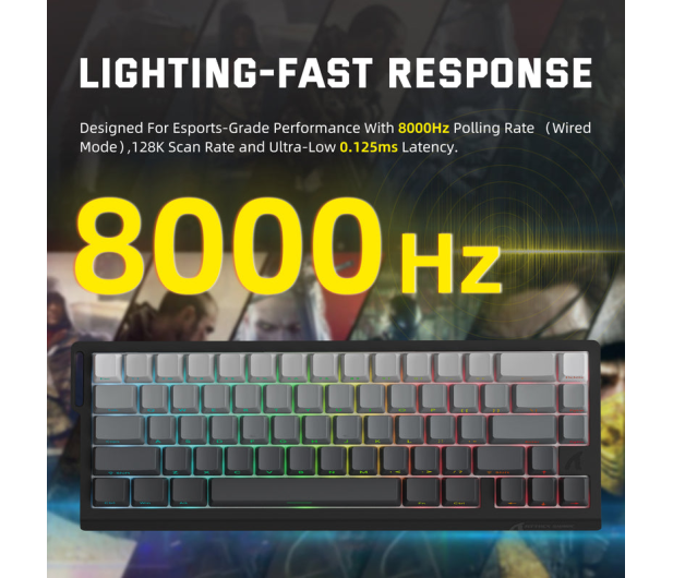 Attack Shark X68PRO HE Wireless Rapid Trigger 8kHz/128kHz Poron gradient 6972792471075 - 1349535 - zdjęcie 6